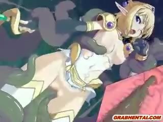 Delightful Hentai Elf Caught And marvellous Drilled Wetpussy By Tentacles