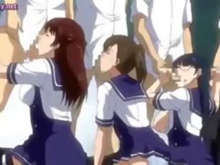 Sultry Anime Babes Sucking Cocks