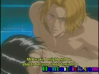 Pievilcīgs anime gejs vīrietis iegūšana dziļi fucked uz gulta