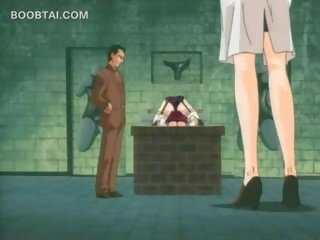 X nominālā video ieslodzītais anime jauns sieviete izpaužas vāvere paberzējot uz apakšveļa