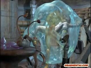 3D Animated Chained And Fucked By Water Monster