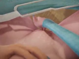 Futa frozen - elsa blir creampied av anna - 3d kjønn klipp