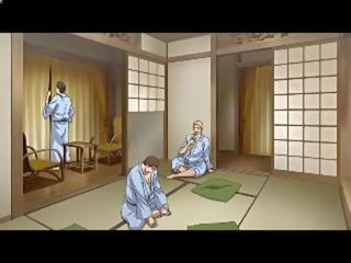 Ganbang в баня с японец млад жена (hentai)-- мръсен филм камери 