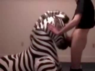 Zebra Gets Throat Fucked By Pervert guy movie