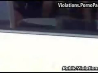 Footjob In A Car Outside