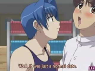 Hentai seductress In Swimsuit Sucks striplings Hard cock And Gets