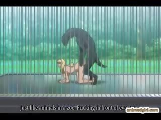 Gjoksmadhe anime i vështirë fucked nga lizard bishë