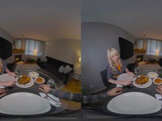 VR BANGERS Sensual xxx movie 10 min after Dinner With Big Boobs charming Blonde Jessica Starling VR porn