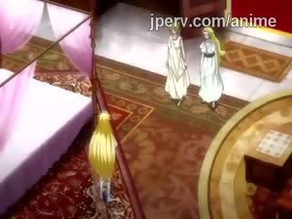 Terrific elf princezná skrutkované podľa bunch na tentacles v hentai šou