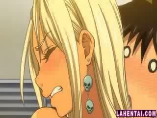 Cartoon Blonde fingered and fucked