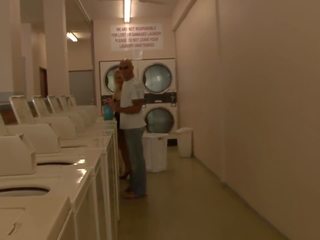 Blond betje eje picked up in the laundry