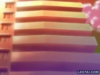Gyönyörű captivating hentai anime szépség rózsaszín bugyi